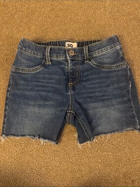 SO Girls' Dark Blue Denim Cutoff Shorts